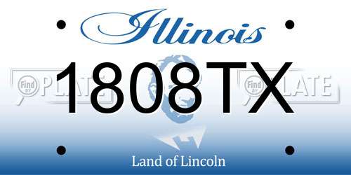 1808TX Illinois License Plate