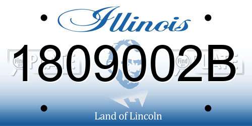 1809002B Illinois License Plate