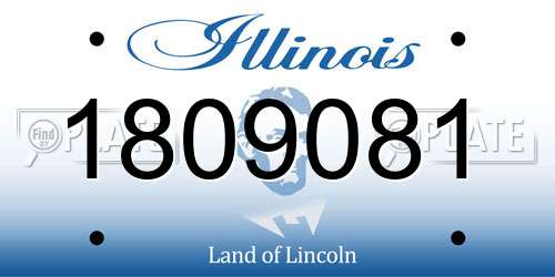 1809081 Illinois License Plate