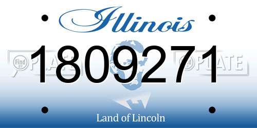 1809271 Illinois License Plate