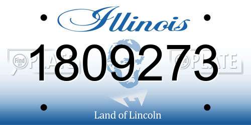 1809273 Illinois License Plate
