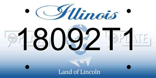 18092T1 Illinois License Plate