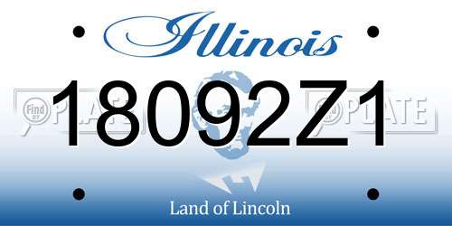 18092Z1 Illinois License Plate