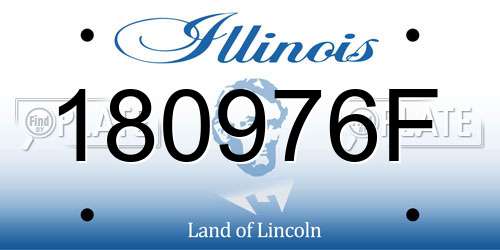 180976F Illinois License Plate