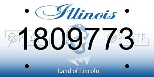 1809773 Illinois License Plate