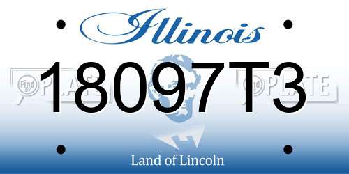 18097T3 Illinois License Plate