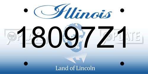 18097Z1 Illinois License Plate