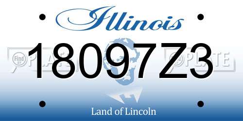 18097Z3 Illinois License Plate