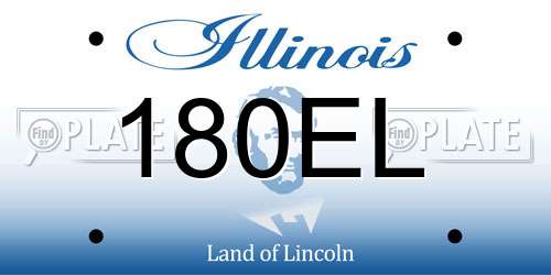 180EL Illinois License Plate