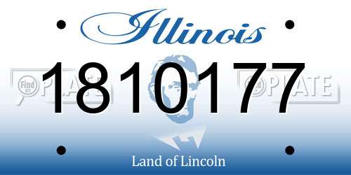 1810177 Illinois License Plate
