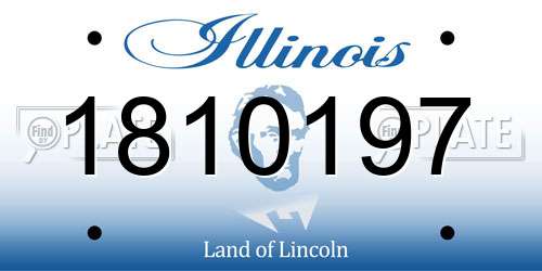 1810197 Illinois License Plate