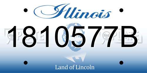 1810577B Illinois License Plate