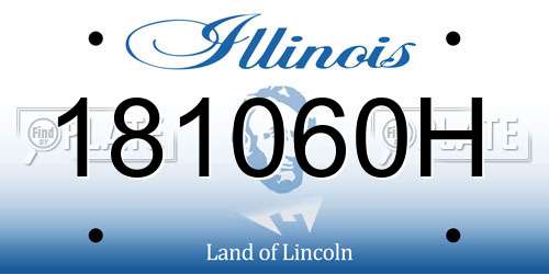 181060H Illinois License Plate