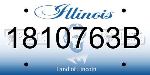 1810763B Illinois License Plate