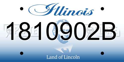 1810902B Illinois License Plate
