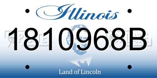 1810968B Illinois License Plate
