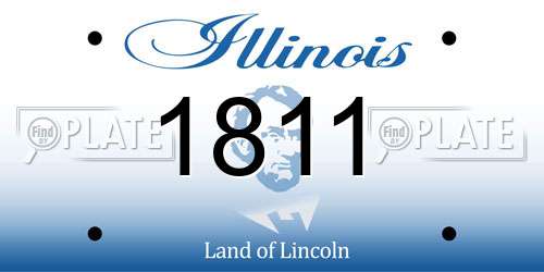 1811 Illinois License Plate