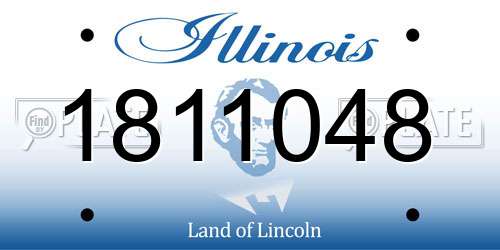1811048 Illinois License Plate