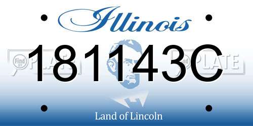 181143C Illinois License Plate