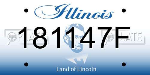 181147F Illinois License Plate