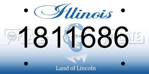 1811686 Illinois License Plate