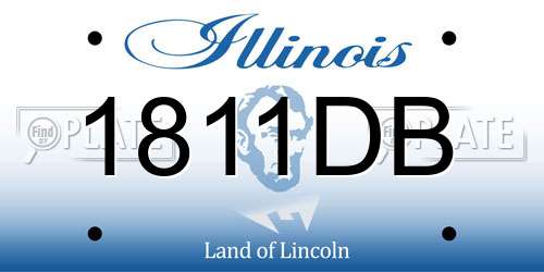 1811DB Illinois License Plate