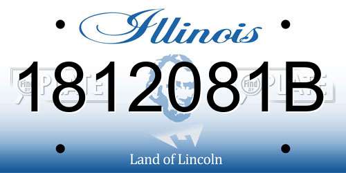 1812081B Illinois License Plate