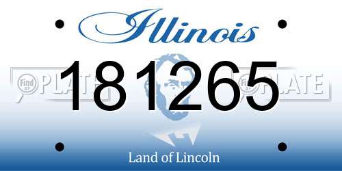 181265 Illinois License Plate