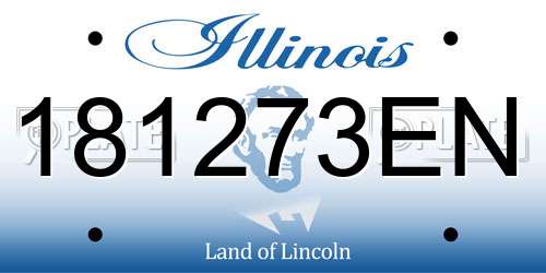 181273EN Illinois License Plate