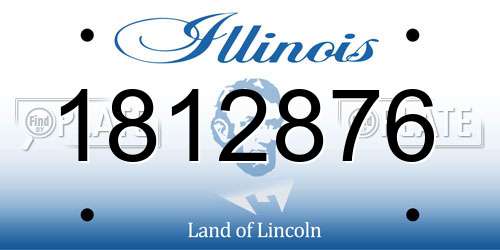 1812876 Illinois License Plate