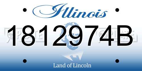 1812974B Illinois License Plate