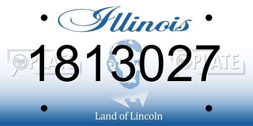 1813027 Illinois License Plate
