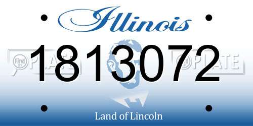 1813072 Illinois License Plate