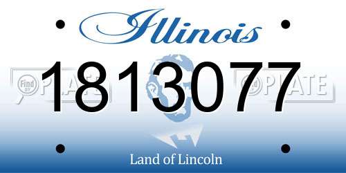 1813077 Illinois License Plate
