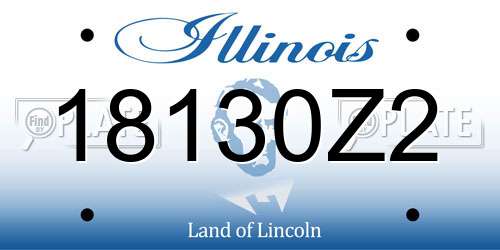 18130Z2 Illinois License Plate