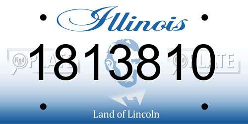 1813810 Illinois License Plate