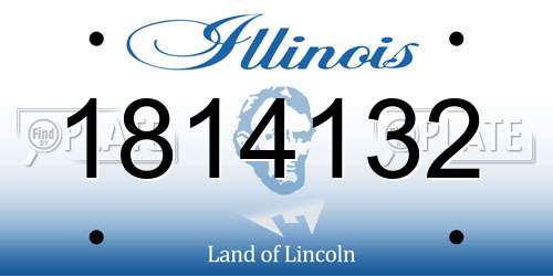 1814132 Illinois License Plate