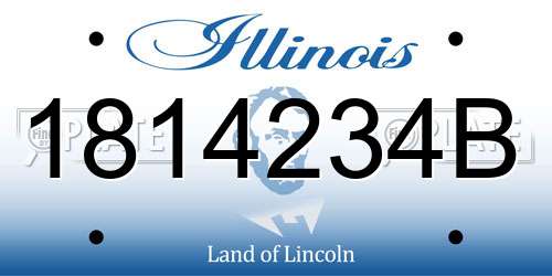 1814234B Illinois License Plate