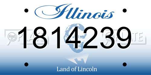 1814239 Illinois License Plate