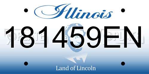 181459EN Illinois License Plate