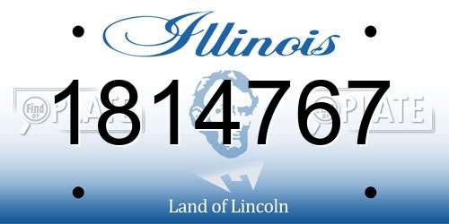 1814767 Illinois License Plate