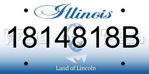 1814818B Illinois License Plate