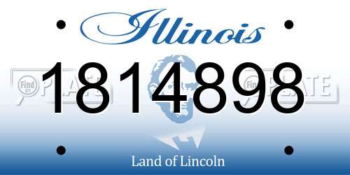 1814898 Illinois License Plate