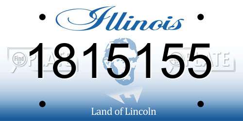 1815155 Illinois License Plate