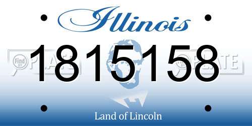 1815158 Illinois License Plate
