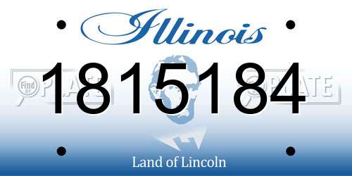 1815184 Illinois License Plate