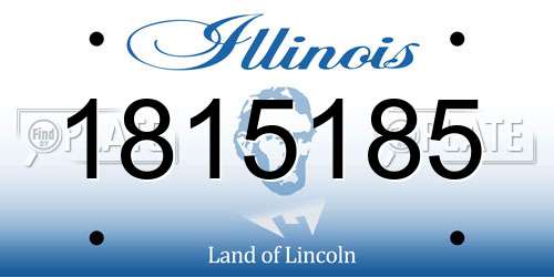 1815185 Illinois License Plate