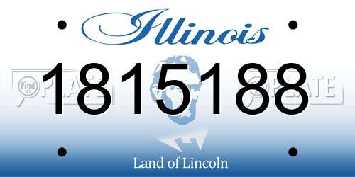 1815188 Illinois License Plate