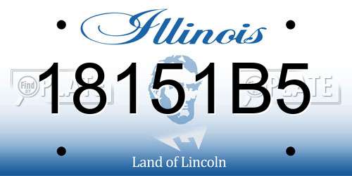 18151B5 Illinois License Plate