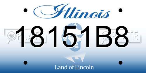 18151B8 Illinois License Plate